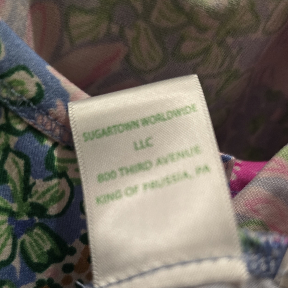 ⭐BNWT Lilly Pulitzer Multi Lil Soiree All Day Knit PJ LS Henley Top XXL Vibrant! - Picture 7 of 8